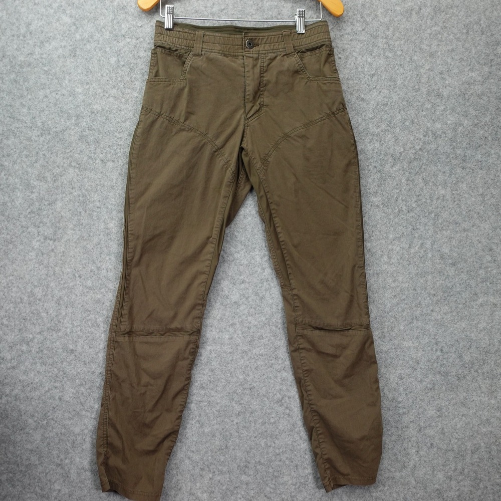 Womens Olive Articulated Hiking Cargo Pants 30x32 Tapered Outdoor Gorpcore Kuhl
